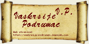 Vaskrsije Podrumac vizit kartica